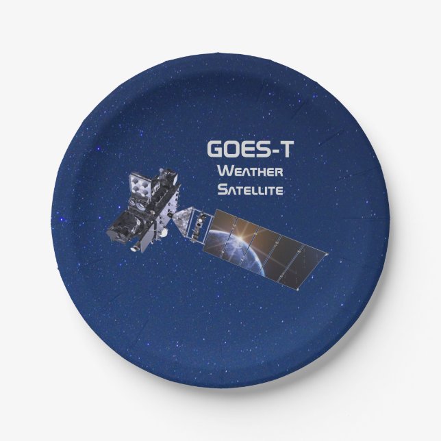 GOES-T-Wettersatellite Pappteller (Vorderseite)