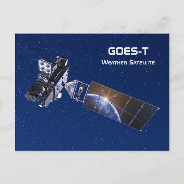 GOES-T-Wettersatellite Postkarte (Vorderseite)