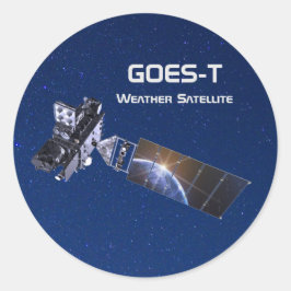 GOES-T-Wettersatellite Runder Aufkleber