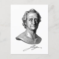 Goethe Bust mit Unterschrift