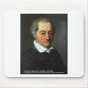 Goethe Liebe Zitat Gift Karten Liebe/Ideal Sache Mousepad