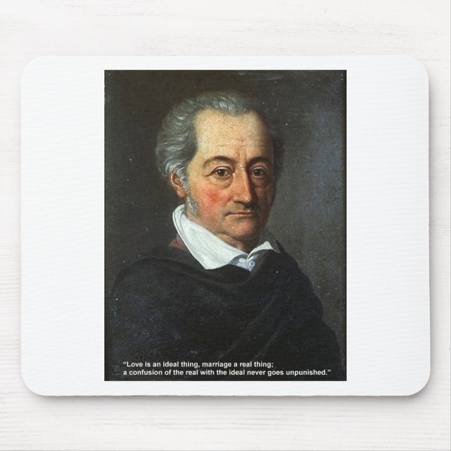 Goethe Liebe Zitat Gift Karten Liebe/Ideal Sache Mousepad (Vorne)