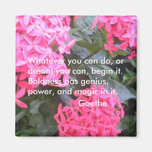 Goethe Motivierend Quotage Magnet (Vorne)