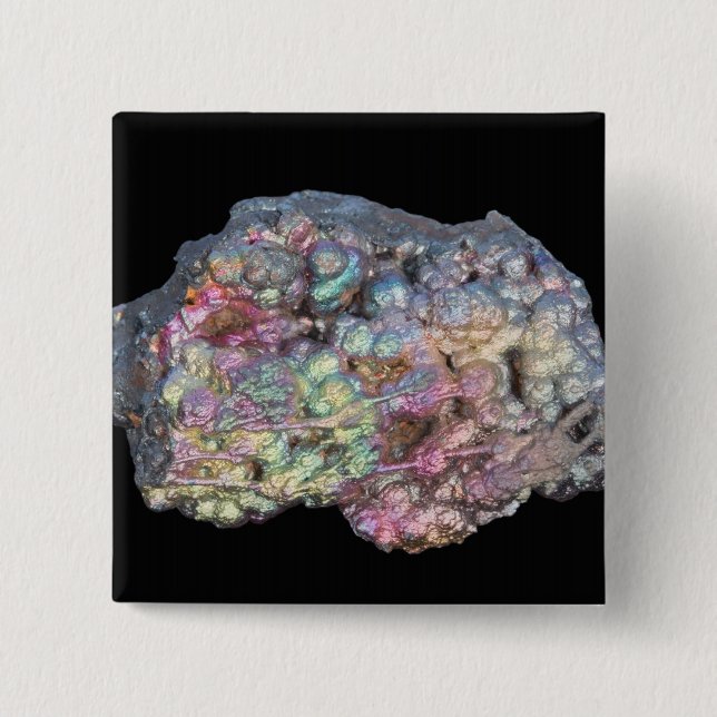 Goethite, der Iridescence zeigt Button (Vorderseite)