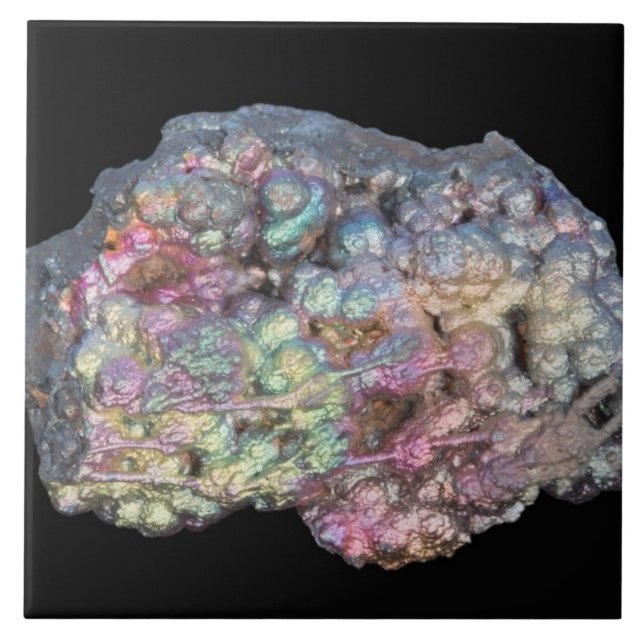 Goethite, der Iridescence zeigt Fliese (Vorderseite)