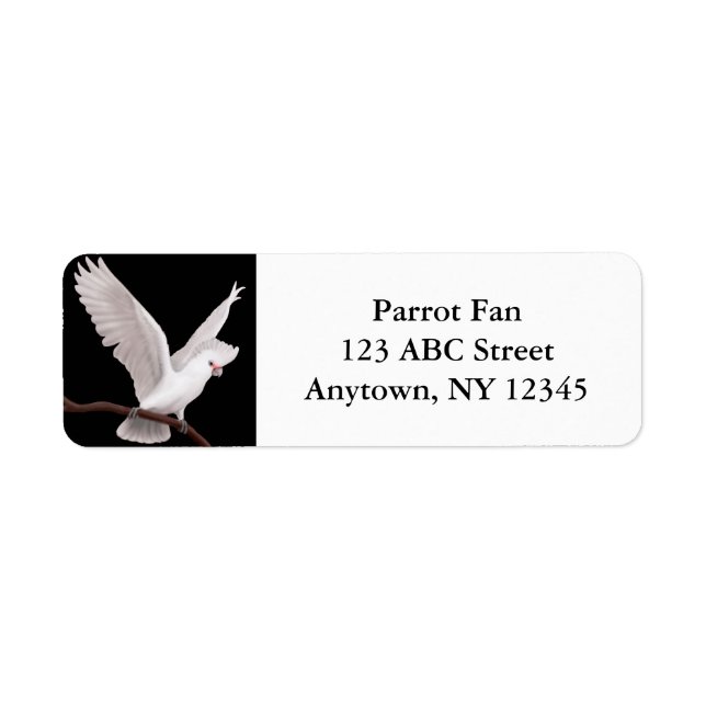 Goffin's Cockatoo-individualisierbares Label (Vorne)