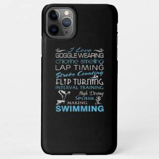 Goggle Wearing Lap Timing Dreh, Schwimmen zu mache iPhone 11Pro Max Hülle