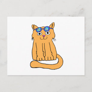 Goggles Cat Postkarte