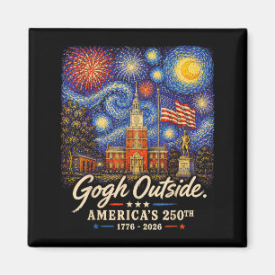 Gogh Draußen 250. Jubiläum 1776 2026 Male Die Magnet