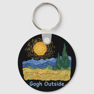 Gogh Draußen Sternennacht Naturliebhaber Inspirati Schlüsselanhänger