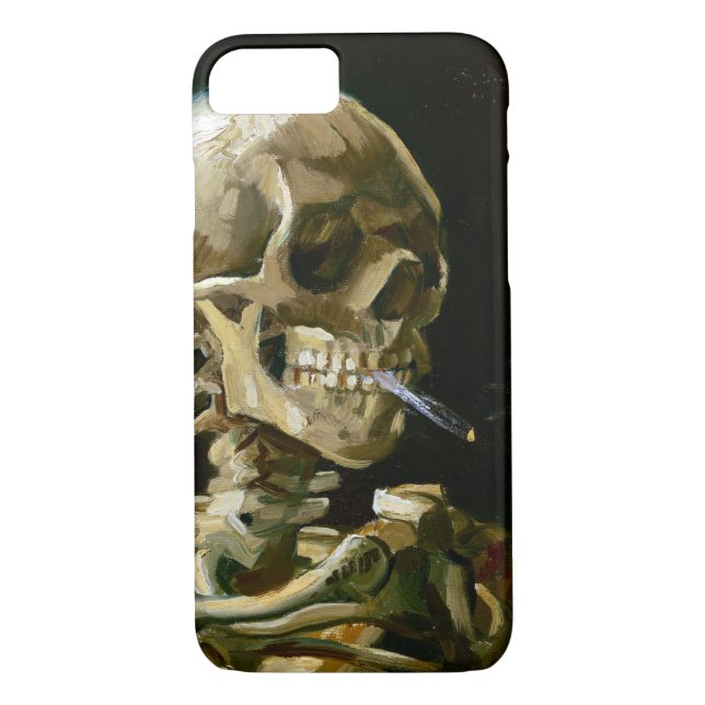Gogh Kopf eines Skeletts mit einer brennenden Case-Mate iPhone Hülle (Rückseite)