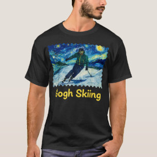 Gogh Skifahren Ski Lustig Van Gogh Wortspiel Winte T-Shirt