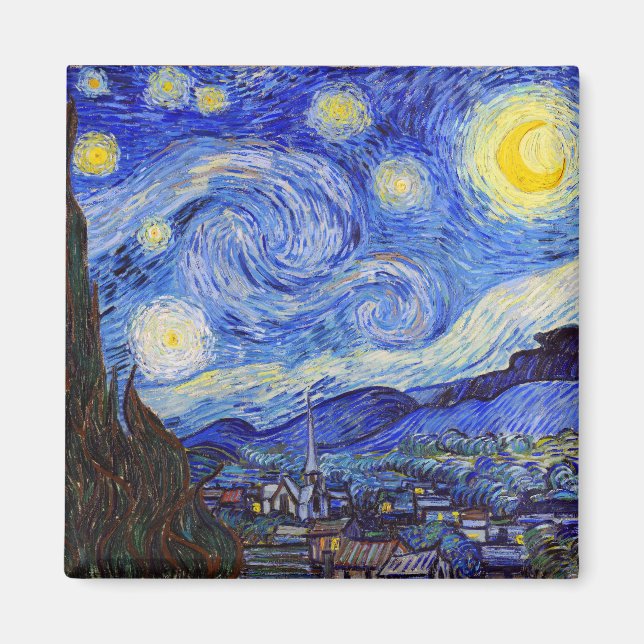 Gogh , “Starry Night” Magnet (Vorne)