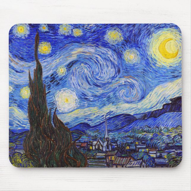 Gogh , “Starry Night” Mousepad (Vorne)