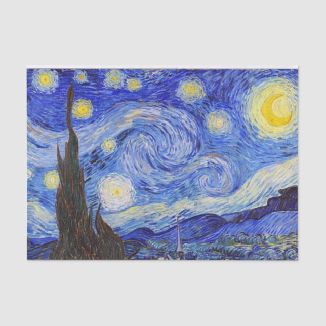 Gogh , “Starry Night” Seidenpapier (Vorderseite)