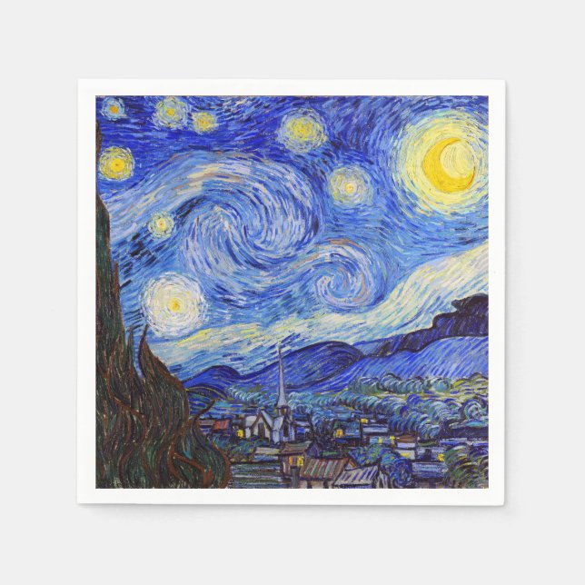 Gogh , “Starry Night” Serviette (Vorderseite)