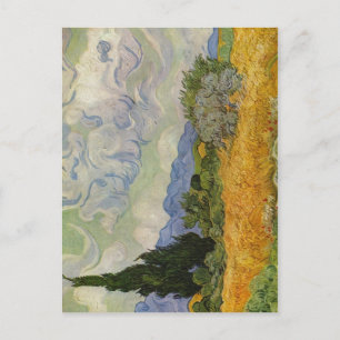 Gogh, Vincent Willem van Weizenfeld mit Zypressen  Postkarte