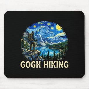 Gogh Wandern lustiger Wanderer Sternennacht Kunst Mousepad