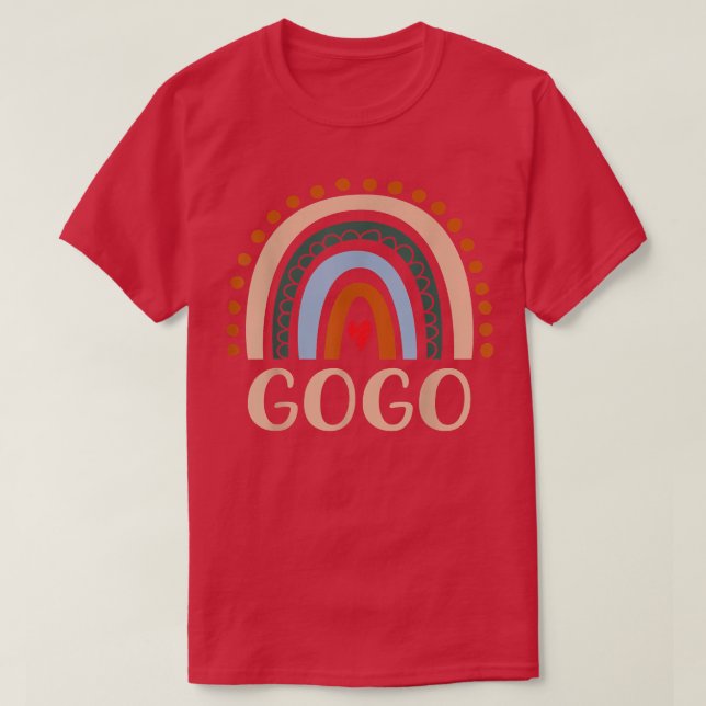 Gogo Rainbow Grandma Niedlich Mütter Day Funny Gog T-Shirt (Design vorne)