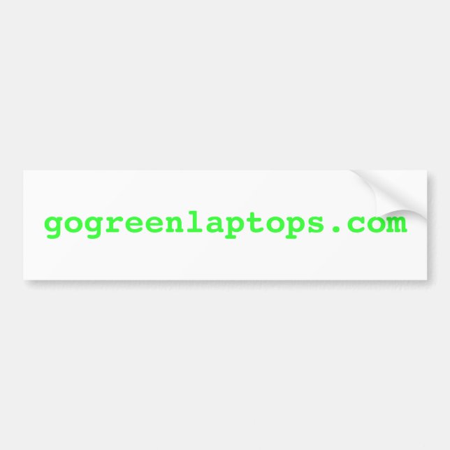 gogreenlaptops.com autoaufkleber (Vorne)