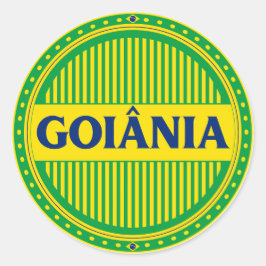 Goiânia City Pride – Brazilian Identity Runder Aufkleber
