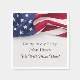 Going Away Party USA Flag Military Send Off Serviette
