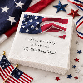 Going Away Party USA Flag Military Send Off Serviette