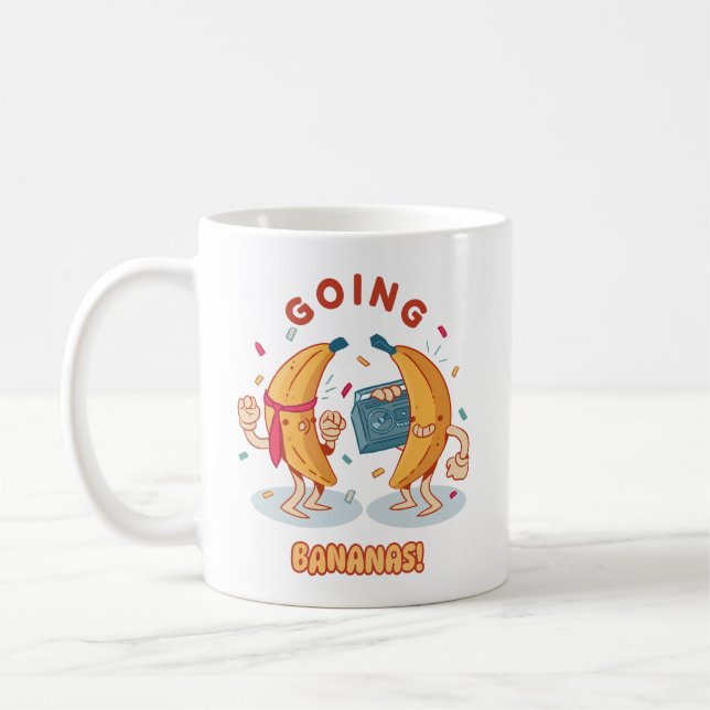 Going Bananas Spaß Klassischer Becher Kaffeetasse (Links)
