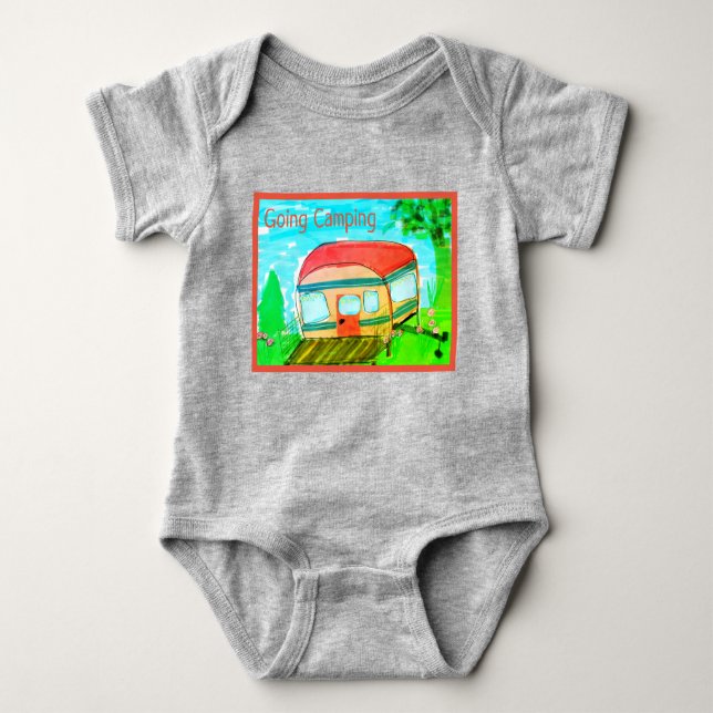 Going Camping Baby Strampler (Vorderseite)