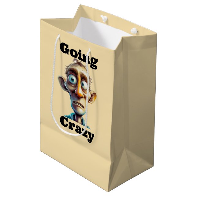 Going Crazy Geschenktasche Mittlere Geschenktüte (Vorderseite Schrägansicht)