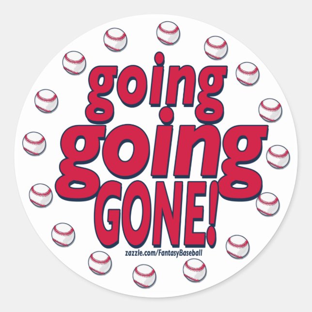 Going Going Gone! Aufkleber (Vorderseite)
