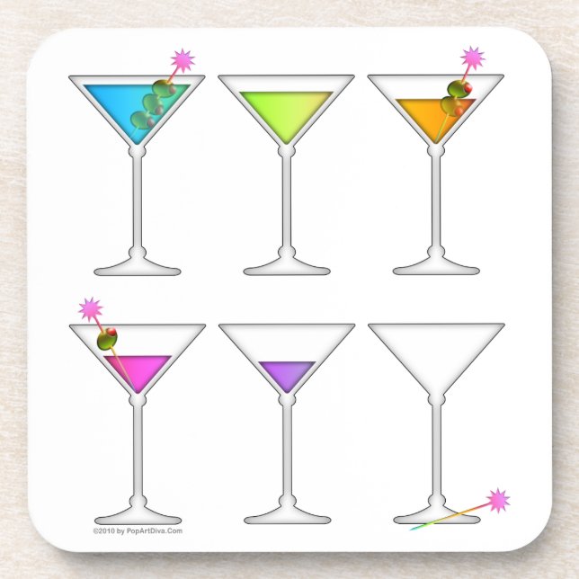 Going, Going, Gone - Verschwindender Martini-Korke Untersetzer (Vorderseite)