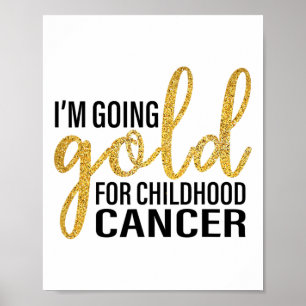 Going Gold für den Überlebenden des Kinderkrebsbew Poster