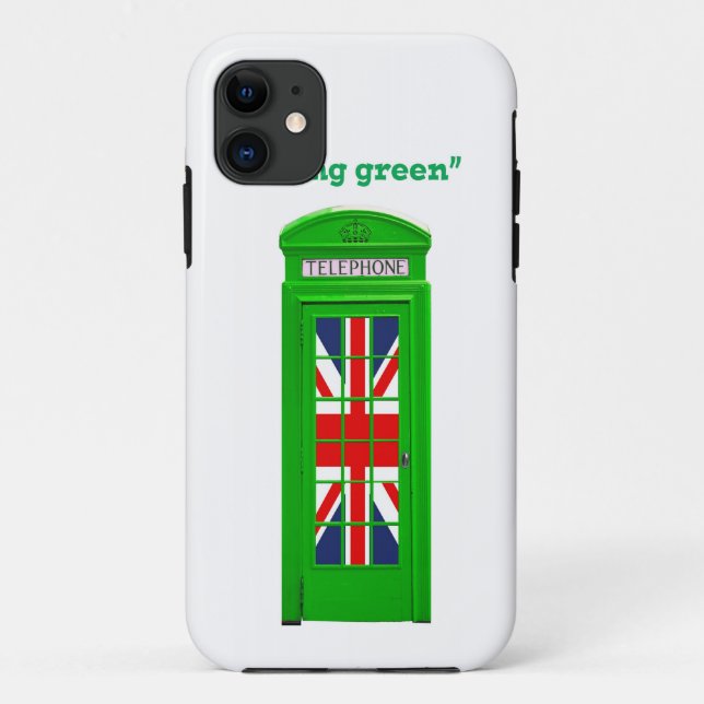 "Going Green" Londoner Telefonbox Case-Mate iPhone Hülle (Rückseite)