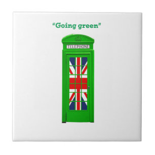 "Going Green" Londoner Telefonbox Fliese