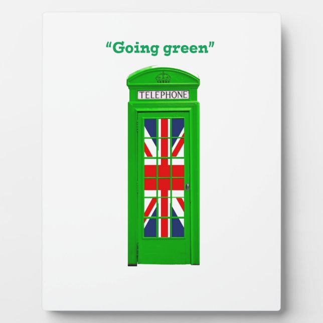"Going Green" Londoner Telefonbox Fotoplatte (Vorderseite)