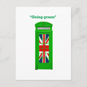 "Going Green" Londoner Telefonbox Postkarte