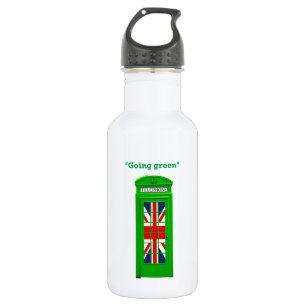 "Going Green" Londoner Telefonbox Trinkflasche
