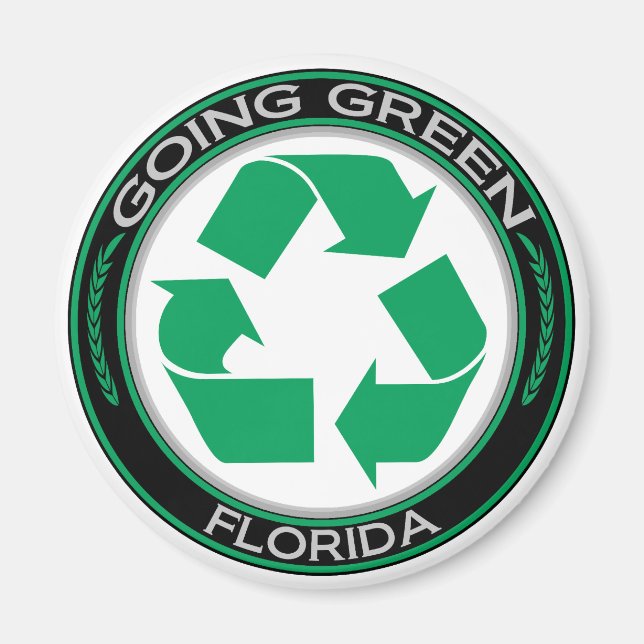 Going Green Recycle Florida Magnet (Vorne)