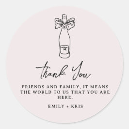 Going to the Chapel Coquette Wedding Favor Runder Aufkleber