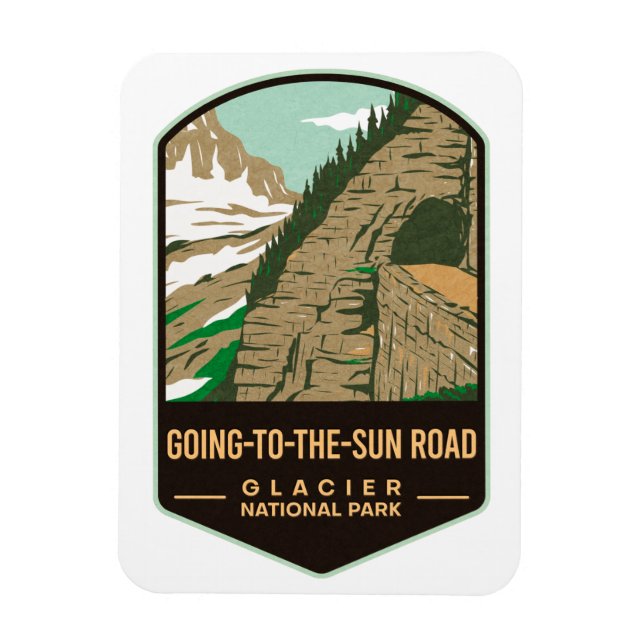 Going-to-the-Sun Road Glacier National Park Magnet (Vertikal)