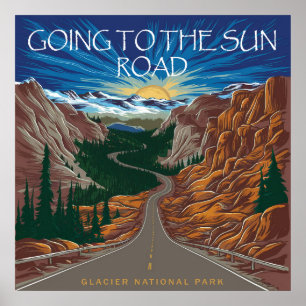 Going To The Sun Road Montana Aussicht Poster