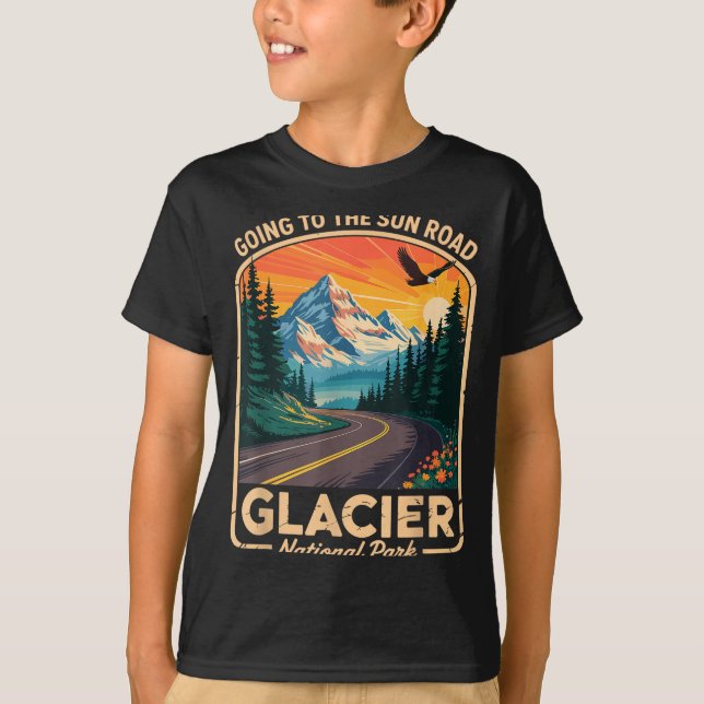 Going To The Sun Road Shirt Montana T Shirt Glacie (Vorderseite)