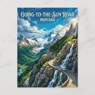 Going-to-the-Sun Road USA wird zu Postkarte