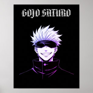 Gojo Saturo Anime  Poster