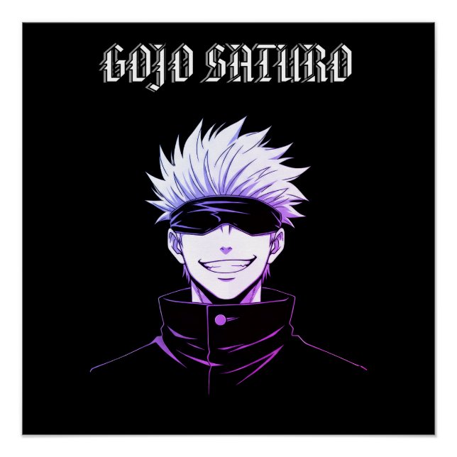 Gojo Saturo Anime Poster (Vorderseite)