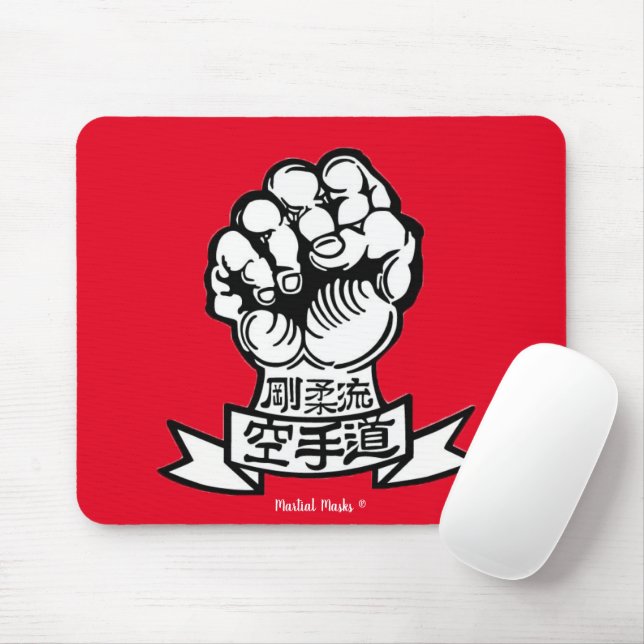 Goju Ryu Fist Logo Mousepad (Mit Mouse)