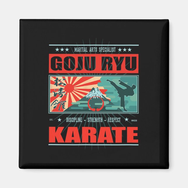 Goju Ryu Karate Kanji Magnet (Vorne)