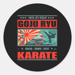Goju Ryu Karate Kanji Runder Aufkleber