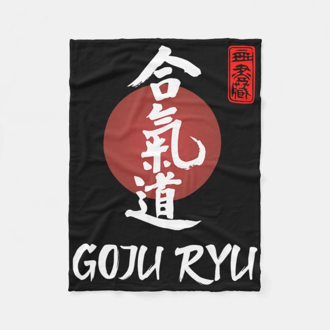 Goju Ryu Karate Uniform Goju Ryu Uniform Calligrap Fleecedecke (Vorderseite)